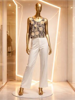 Sigrid Olsen Collection Women 100% Silk Sleeveless Floral Top Size 24W NWT $139